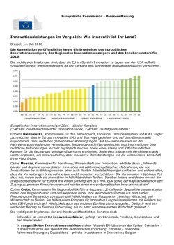 Innovationsleistungen im Vergleich: Wie innovativ ist Ihr
