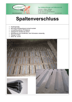 Prospekt Spaltenverschluss
