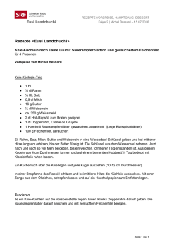 Rezepte &laquo;Eusi Landchuchi&raquo;
