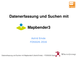 Datenerfassung und Suchen mit Mapbender3
