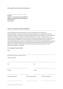 Antrag für Login  - Deutscher Industrie