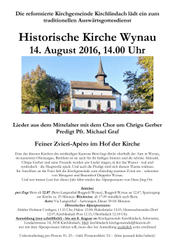 Flyer - Kirchgemeinde Kirchlindach