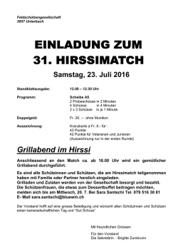 Grillabend im Hirssi