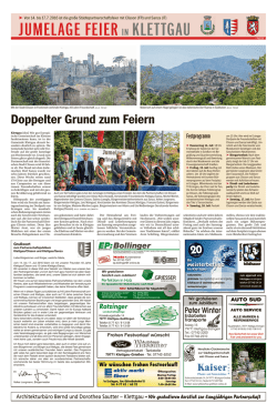 JUMELAGE FEIER IN KLETTGAU