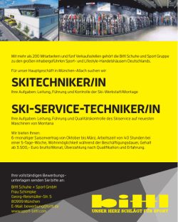 skitechniker/in ski-service-techniker/in