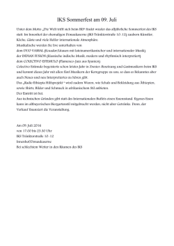 IKS Sommerfest am 09. Juli