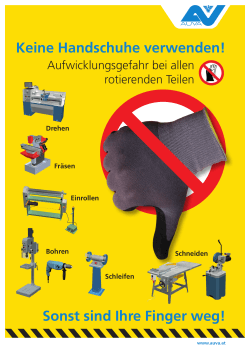 Poster "Keine Handschuhe verwenden!"