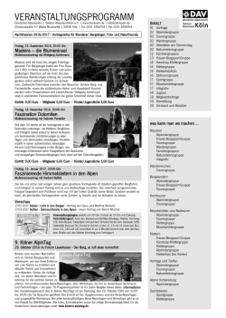 Gr&uuml;ne Seiten - Deutscher Alpenverein DAV - Sektion Rheinland-K&ouml;ln
