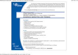 IM BEREICH MARKETING UND TRAINING