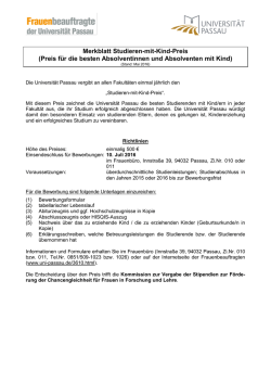 Merkblatt Studieren-mit-Kind-Preis