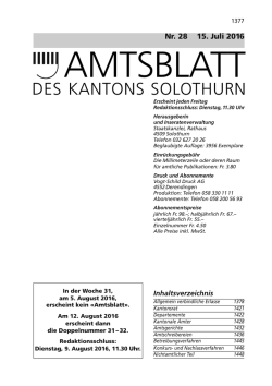 amtsblatt - Kanton Solothurn