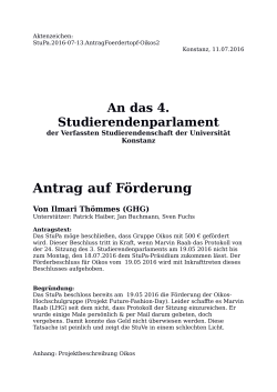 Antrag auf Förderung - AStA Uni Konstanz
