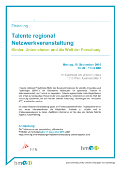 Talente regional Netzwerkveranstaltung