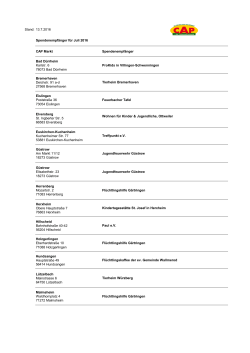 finden Sie die Spendenempfänger für Monat Juli 2016