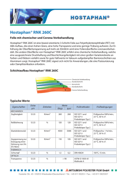 Hostaphan&reg; RNK 260C - Mitsubishi Polyester Film GmbH