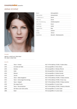 anna schinz - Schauspielervideos