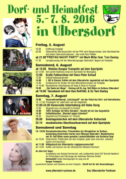 Dorf und Heimatfest Ulbersdorf vom 5.8.