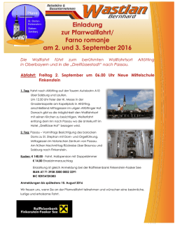 Informationen zur Einladung - Pfarre St. Stefan