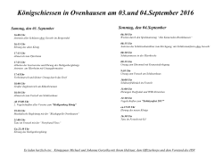 Königschiessen in Ovenhausen am 03.und 04.September 2016