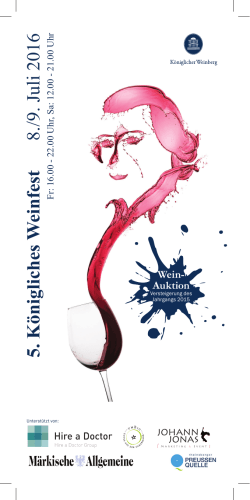 Flyer zum Weinfest 2016