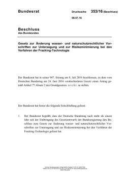 BR 353/16(B) Beschlussdrucksache