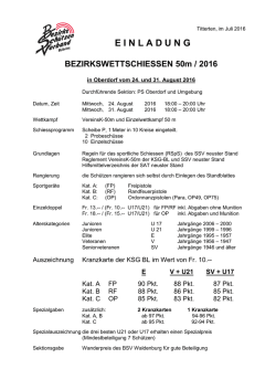 Einladung 50m - BSV Waldenburg