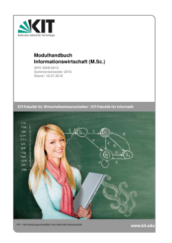 Modulhandbuch Informationswirtschaft (M.Sc.) - KIT