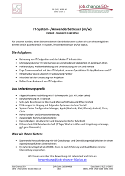 IT-System- /Anwenderbetreuer (m/w)