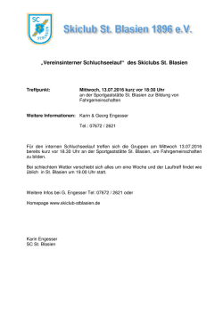 Infos - Skiclub St. Blasien