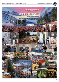 Impressionen vom Stadtfest 2016