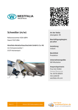 Stellenangebot karriere-suedwestfalen.de