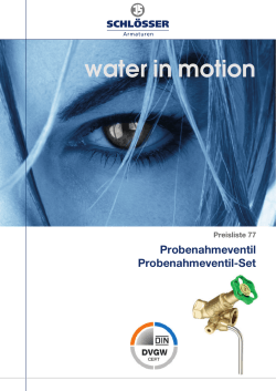 water in motion - Schlösser Armaturen