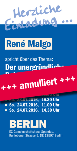 Herzliche Einladung …