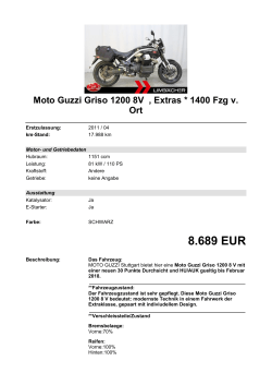 Detailansicht Moto Guzzi Griso 1200 8V €,€Extras