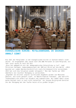 Evangelische Kirche: Mitgliederzahl in Sachsen