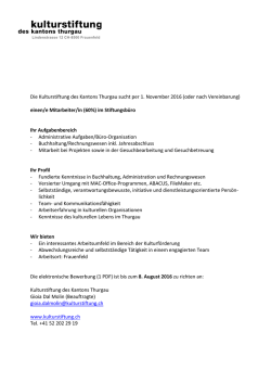 einen/e Mitarbeiter/in (60%)