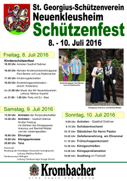 Schützenfest 2016 - Schützenverein Neuenkleusheim