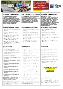 HOLIDAYPASS &ndash; Kiens HOLIDAYPASS