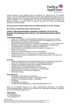 Junior Sales Representatives Nordost- und