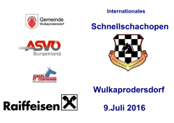 Der Schachverein Wulkaprodersdorf veranstaltet das