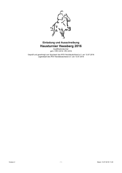 Hausturnier Heesberg 2016