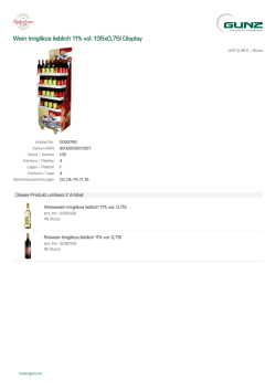 Wein Imiglikos lieblich 11% vol. 135x0,75l Display