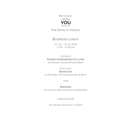business lunch - YOU Fine Dining by Kameha
