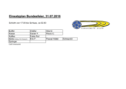 Einsatzplan Bundesfeier, 31.07.2016