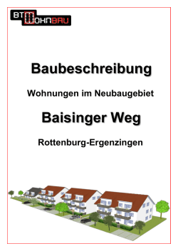 Baubeschreibung Baisinger Weg - Ohne