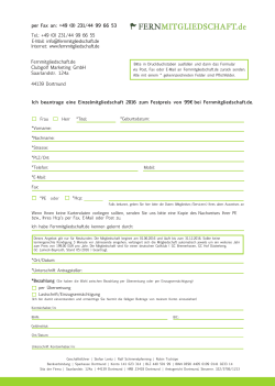 Anmeldeformular laden - Fernmitgliedschaft.de