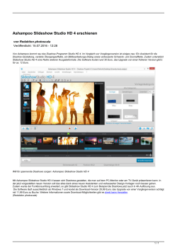 Ashampoo Slideshow Studio HD 4 erschienen