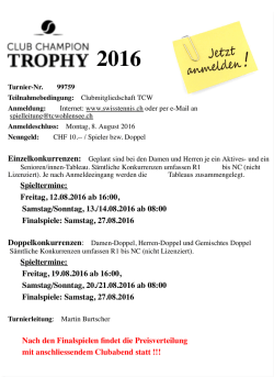 infos - TC Wohlensee