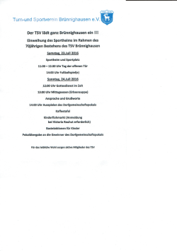 Einladung - TSV Brünnighausen