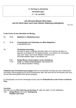 Im Wesentlichen Einheit, im Zweifelhaften Freiheit, in allem Liebe.